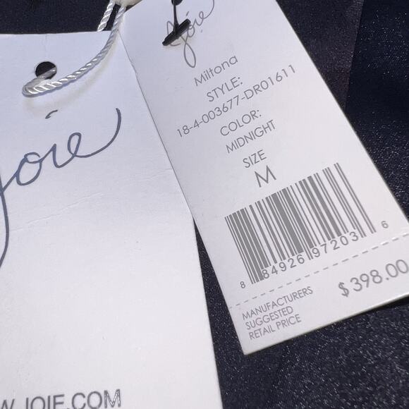 JOIE Floral Wrap Dress Size M Midnight Navy Blue Pink Miltona MSRP $398 NEW NWT - Picture 7 of 12